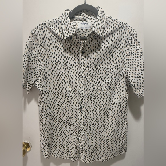 Old Navy Other - Old Navy Men's Black and White Patterned Shirt